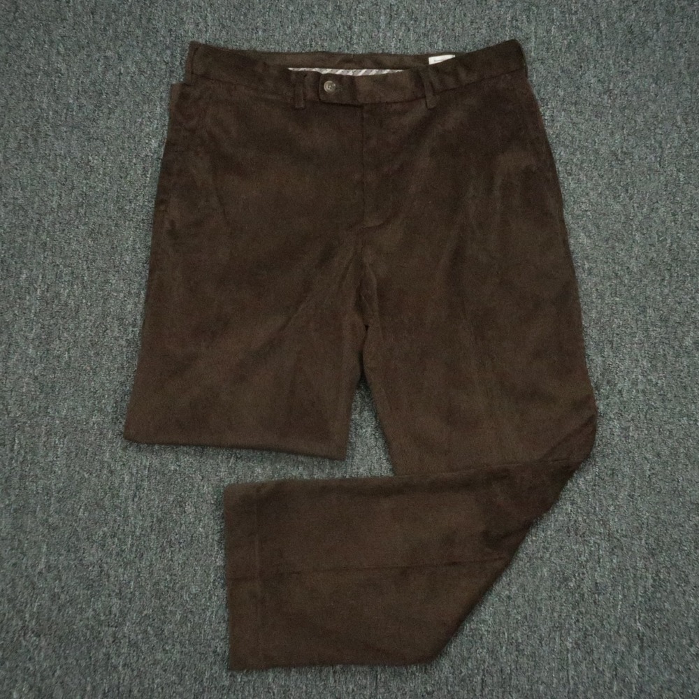 Peter Millar Pants Mens 34x28 Brown Nanoluxe Corduroy Cord‎ Soft Chino Trouser